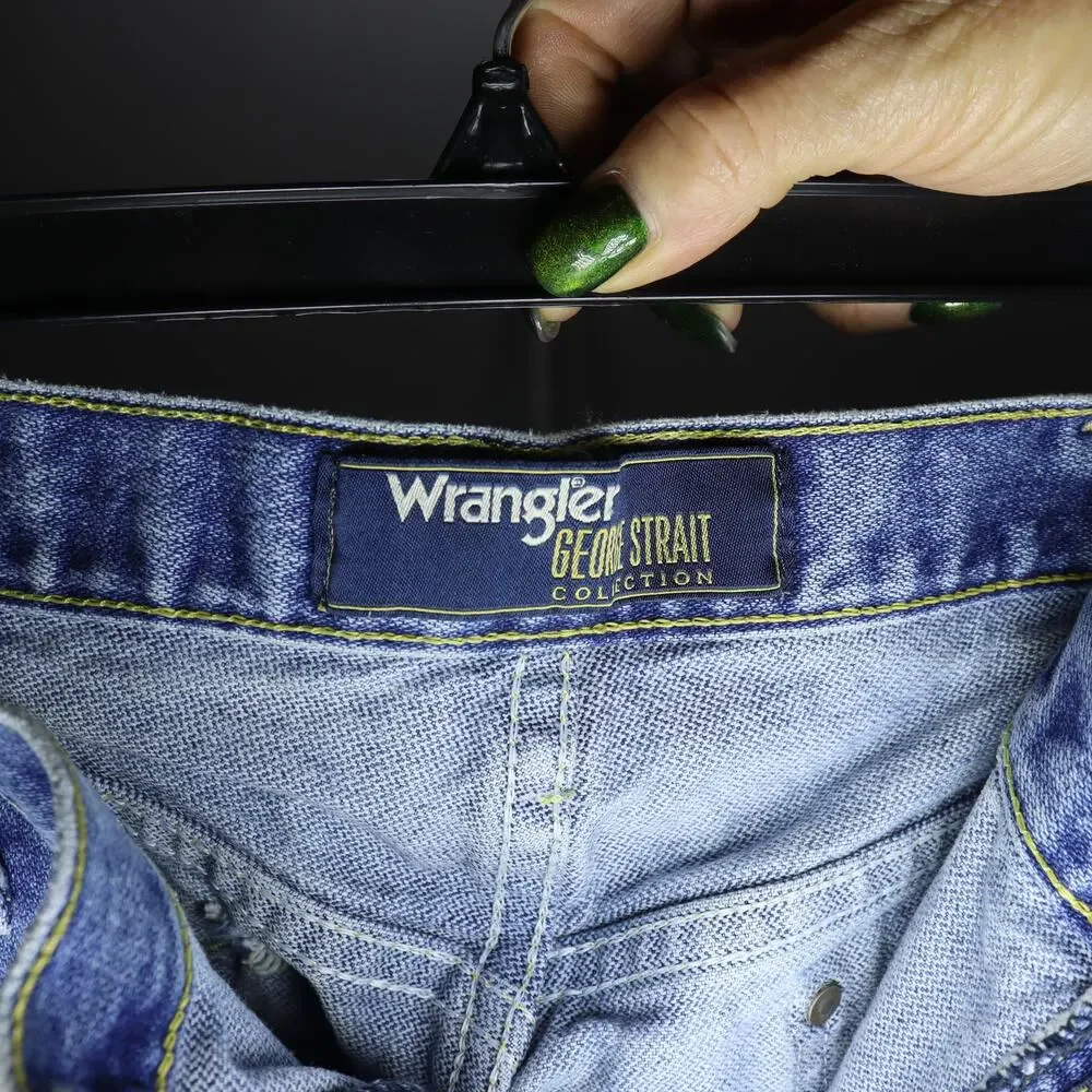 Wrangler George Strait Collection Jeans 34x32 Vintage Blue Denim‎
